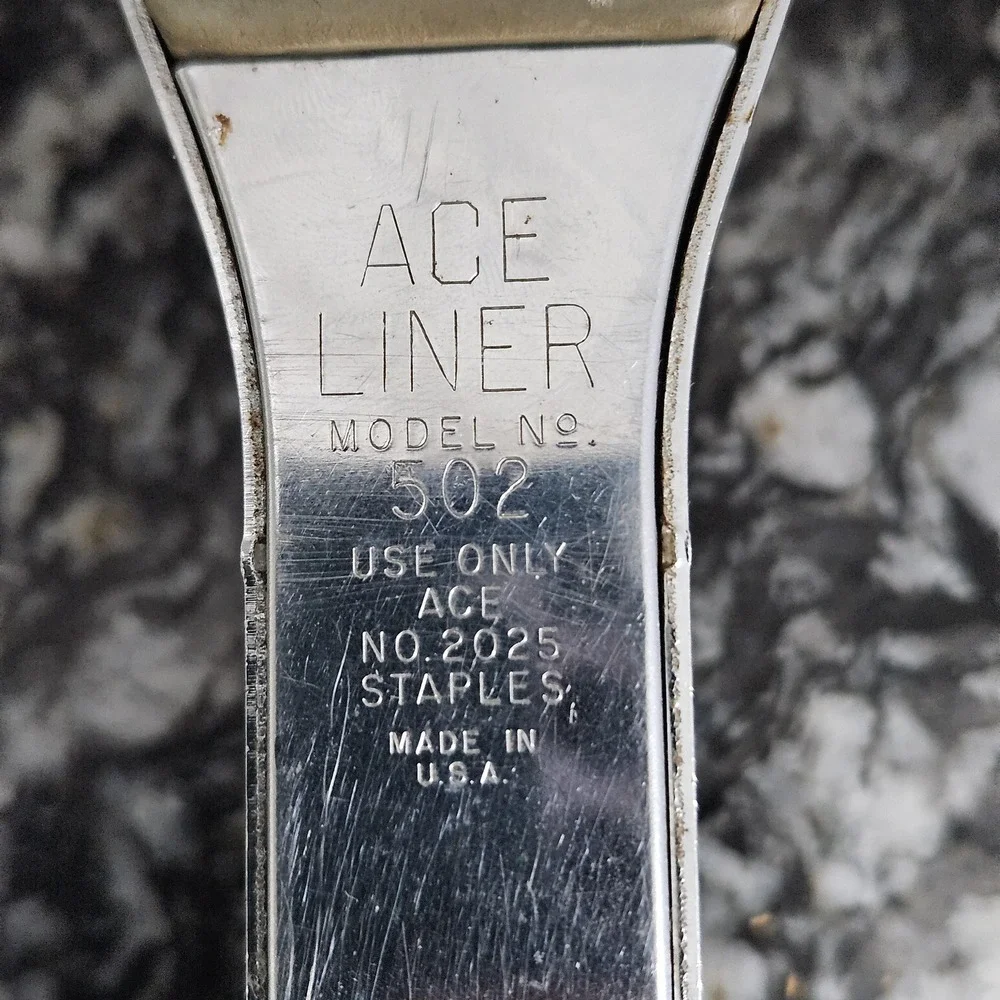Ace Liner Vintage Black Stapler Model 502 Desktop Office Supply‎